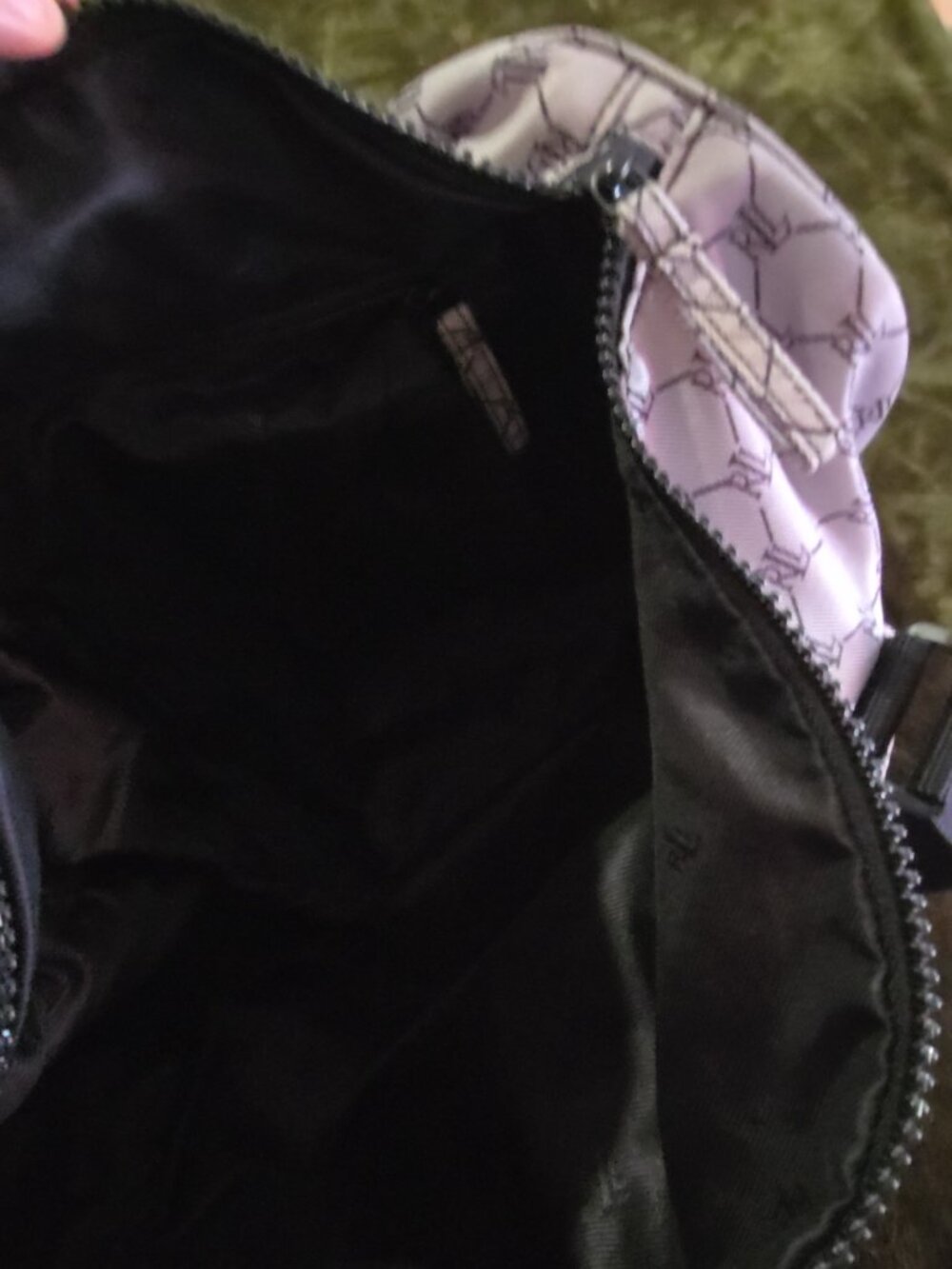Lauren Ralph Lauren Signature Monogram Duffle Weekender Bag Lavender - Picture 7 of 7